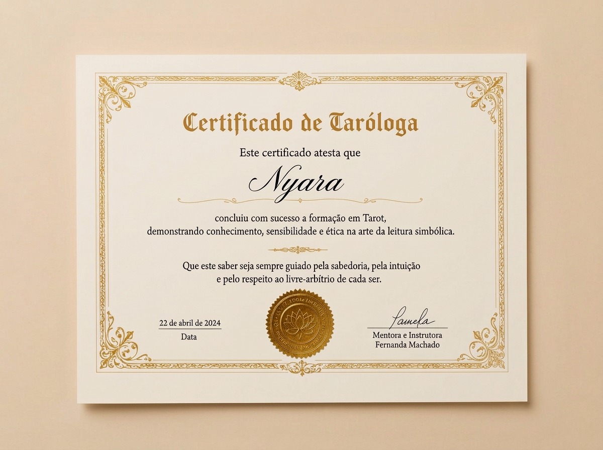 Certificado de Taróloga