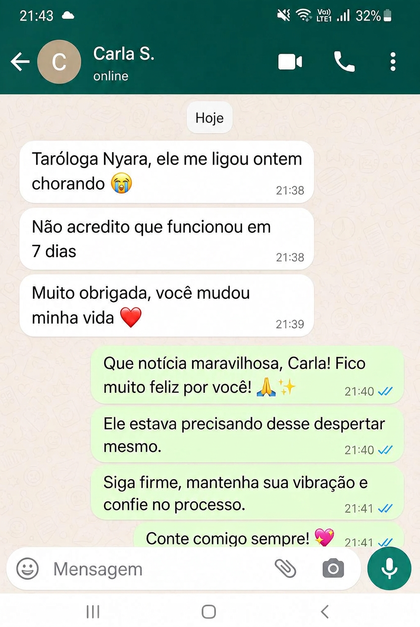 Print de conversa de Carla S.